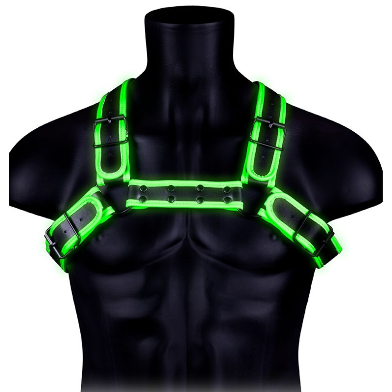 Ouch! Glow Harnais phosphorescent Glow Buckle Noir